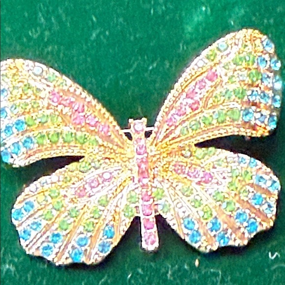 Monet colorful Butterfly Brooch - Picture 4 of 5